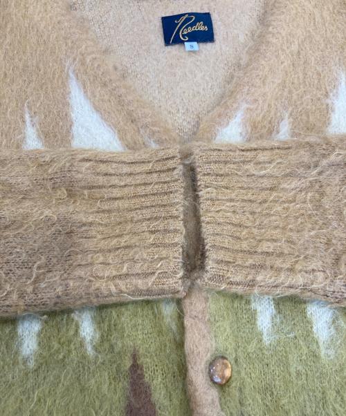 Needles（ニードルズ）Needles (ニードルズ) Mohair Cardigan - Zigzag ブラウン サイズ:Sの古着・服飾アイテム
