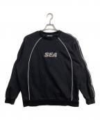 WIND AND SEAウィンダンシー）の古着「クルーネックスウェット」｜ブラック