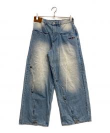Left Alone（レフトアローン）の古着「RAW WAVE DENIM PANTS」｜ブルー