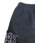 中古・古着 THE BLACK EYE PATCH (ブラックアイパッチ) METAL LOGO FABRIC-STITCHED SWEAT PANTS ブラック サイズ:L：10000円