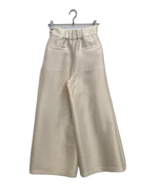 Heve（ヘイヴ）Heve (ヘイヴ) シルキータックワイドパンツ アイボリー サイズ:Mの古着・服飾アイテム
