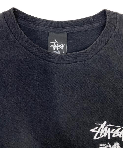 stussy（ステューシー）stussy (ステューシー) プリントTシャツ ブラック サイズ:Sの古着・服飾アイテム