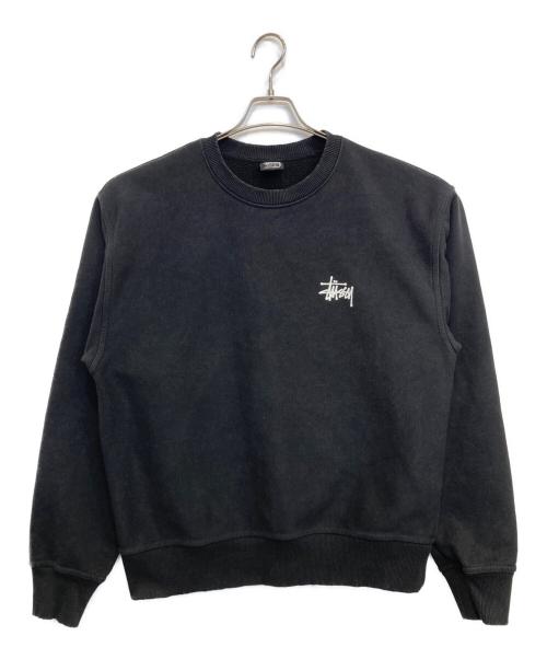 stussy（ステューシー）stussy (ステューシー) クルーネックスウェット ブラック サイズ:Lの古着・服飾アイテム
