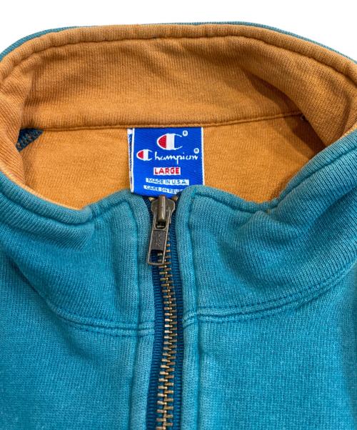 Champion（チャンピオン）Champion (チャンピオン) ハーフジップスウェット グリーン サイズ:Lの古着・服飾アイテム