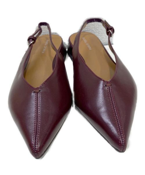 PUBLIC TOKYO（パブリックトウキョウ）PUBLIC TOKYO (パブリックトウキョウ) ポインテッドミュール ワインレッド サイズ:2の古着・服飾アイテム