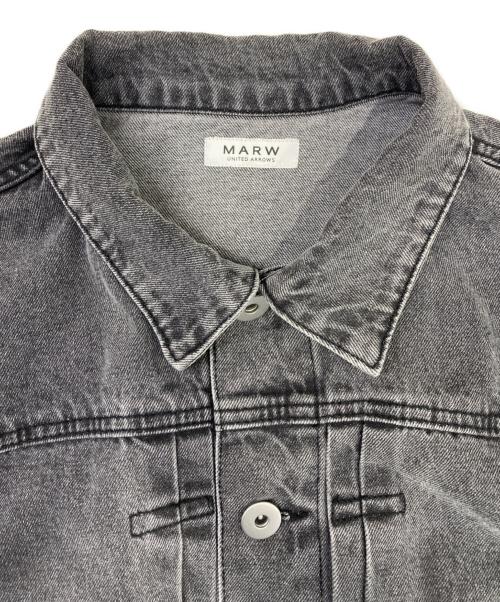 MARW UNITED ARROWS（マルゥ ユナイテッドアローズ）MARW UNITED ARROWS (マルゥ ユナイテッドアローズ) ブラックデニムジャケット グレー サイズ:38の古着・服飾アイテム