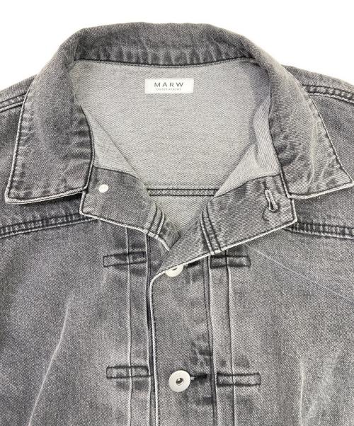 MARW UNITED ARROWS（マルゥ ユナイテッドアローズ）MARW UNITED ARROWS (マルゥ ユナイテッドアローズ) ブラックデニムジャケット グレー サイズ:38の古着・服飾アイテム