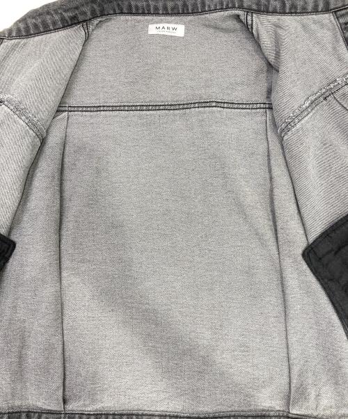 MARW UNITED ARROWS（マルゥ ユナイテッドアローズ）MARW UNITED ARROWS (マルゥ ユナイテッドアローズ) ブラックデニムジャケット グレー サイズ:38の古着・服飾アイテム