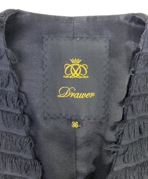DRAWER（ドゥロワー）Drawer (ドゥロワー) ベスト ブラック サイズ:36の古着・服飾アイテム