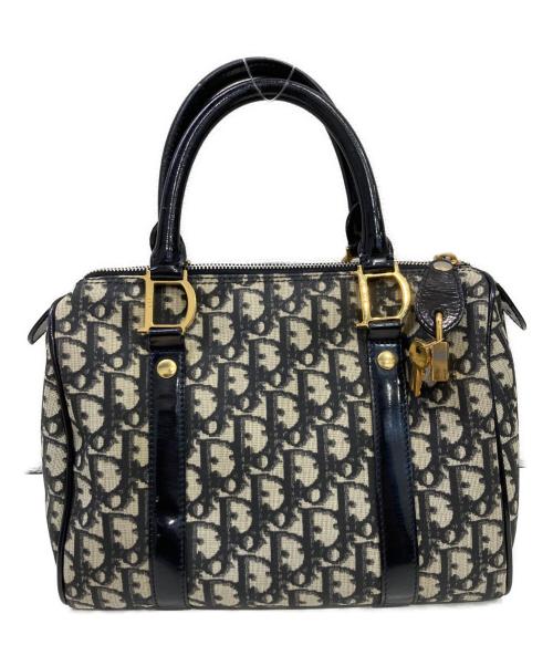 Christian Dior（クリスチャン ディオール）Christian Dior (クリスチャン ディオール) トロッター ミニボストンバッグ ブラック×ベージュの古着・服飾アイテム