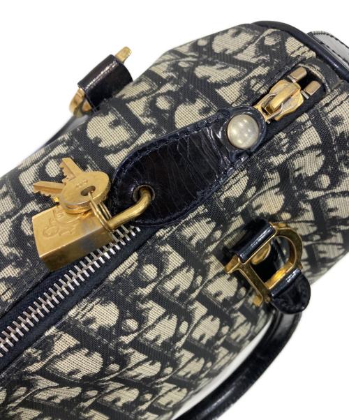 Christian Dior（クリスチャン ディオール）Christian Dior (クリスチャン ディオール) トロッター ミニボストンバッグ ブラック×ベージュの古着・服飾アイテム