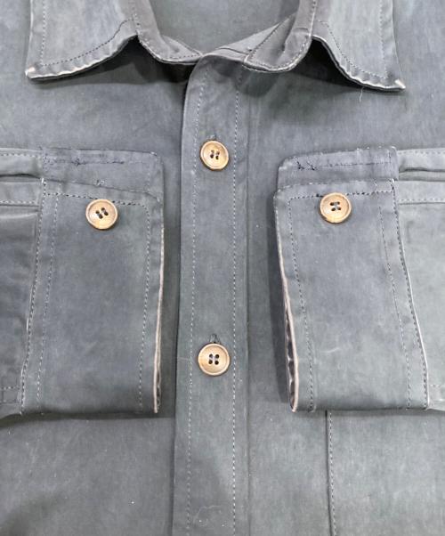 laid.B（レイド ビー）laid.B (レイド ビー) ゴム引きシャツ ネイビー サイズ:2の古着・服飾アイテム
