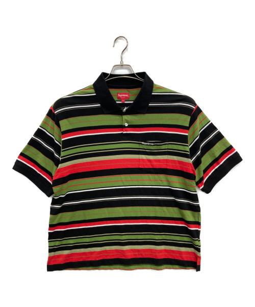 SUPREME（シュプリーム）Supreme (シュプリーム) Multi Stripe Polo グリーン サイズ:Lの古着・服飾アイテム
