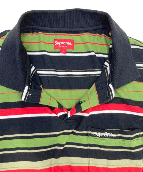 SUPREME（シュプリーム）Supreme (シュプリーム) Multi Stripe Polo グリーン サイズ:Lの古着・服飾アイテム