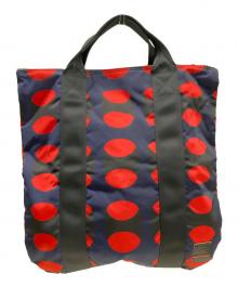 MARNI×PORTER（マルニ×ポーター）の古着「2WAY dot rucksack」｜ネイビー×レッド