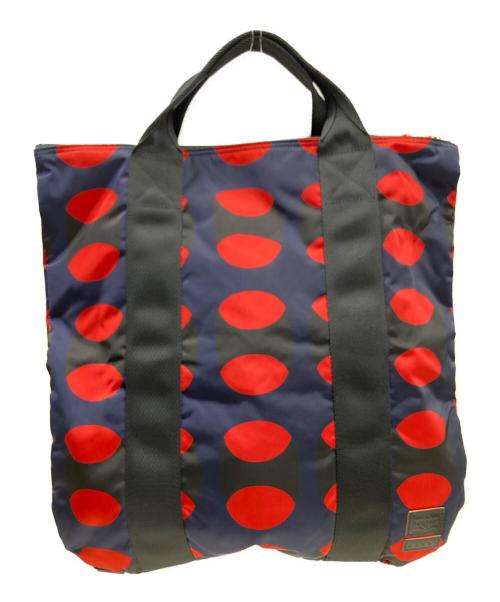 MARNI（マルニ）MARNI (マルニ) PORTER (ポーター) 2WAY dot rucksack ネイビー×レッドの古着・服飾アイテム
