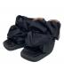 Ganni（ガニー）の古着「Ruched Satin Mules」｜ブラック