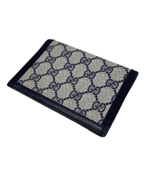 GUCCI（グッチ）GUCCI (グッチ) 2つ折り財布 ブラック×ベージュの古着・服飾アイテム