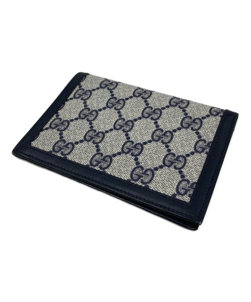 GUCCI（グッチ）GUCCI (グッチ) 2つ折り財布 ブラック×ベージュの古着・服飾アイテム