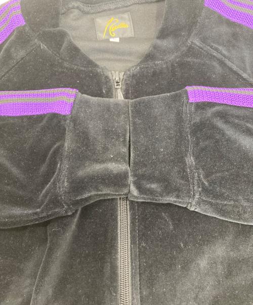Needles（ニードルズ）Needles (ニードルズ) ベロアトラックジャケット ブラック×パープル サイズ:Lの古着・服飾アイテム