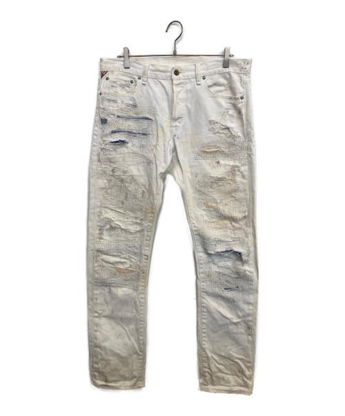 Denim & Supply Ralph Lauren（デニム＆サプライ ラルフローレン）DENIM & SUPPLY RALPH LAUREN (デニム＆サプライ ラルフローレン) リメイクデニムパンツ ホワイト サイズ:86cm (W34)の古着・服飾アイテム
