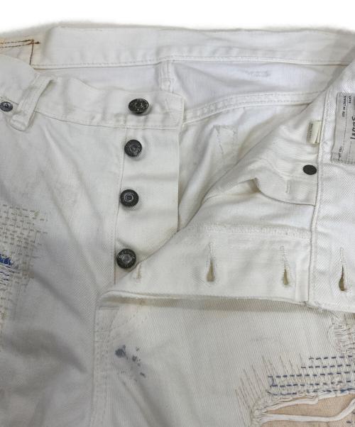 Denim & Supply Ralph Lauren（デニム＆サプライ ラルフローレン）DENIM & SUPPLY RALPH LAUREN (デニム＆サプライ ラルフローレン) リメイクデニムパンツ ホワイト サイズ:86cm (W34)の古着・服飾アイテム