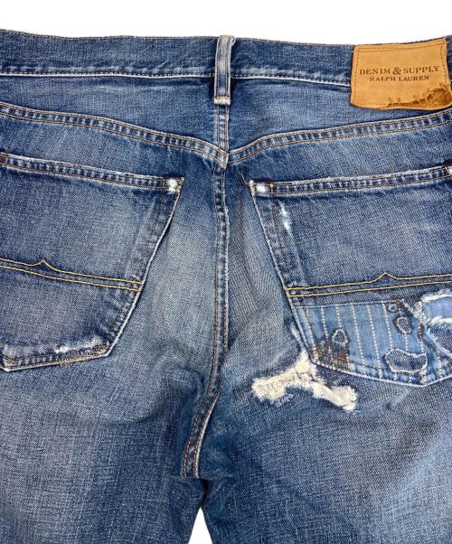 Denim & Supply Ralph Lauren（デニム＆サプライ ラルフローレン）Denim & Supply Ralph Lauren (デニム＆サプライ ラルフローレン) リペア加工デニムパンツ ブルー サイズ:W34/L32の古着・服飾アイテム