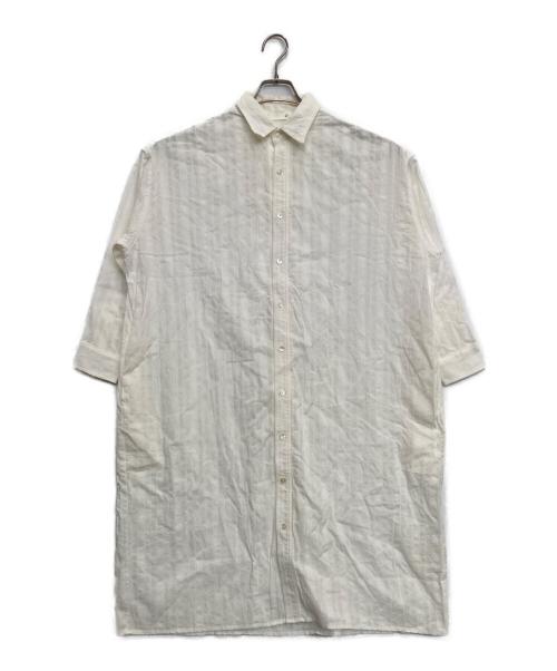 KAGURE（カグレ）KAGURE (カグレ) シャツワンピース ホワイト サイズ:FREEの古着・服飾アイテム