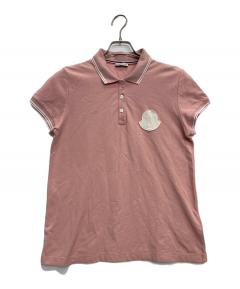 MONCLER ポロシャツ ロゴワッペン モンクレール くすみピンク XS 中古・古着通販】MONCLER (モンクレール) ロゴワッペンポロシャツ
