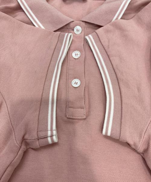 MONCLER（モンクレール）MONCLER (モンクレール) ロゴワッペンポロシャツ ピンク サイズ:XLの古着・服飾アイテム