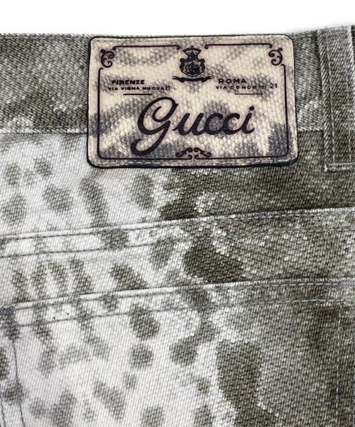 GUCCI（グッチ）GUCCI (グッチ) パイソン柄パンツ ベージュ サイズ:40の古着・服飾アイテム