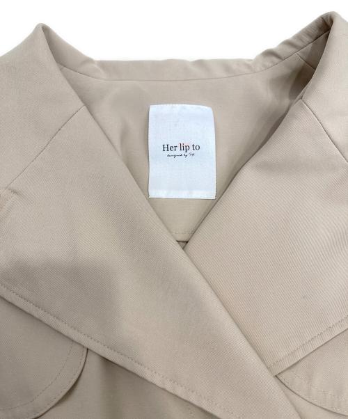 HER LIP TO（ハーリップトゥ）Her lip to (ハーリップトゥ) Everyday Belted Trench Jacket ピンク サイズ:Sの古着・服飾アイテム