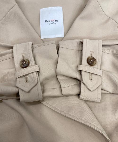 HER LIP TO（ハーリップトゥ）Her lip to (ハーリップトゥ) Everyday Belted Trench Jacket ピンク サイズ:Sの古着・服飾アイテム