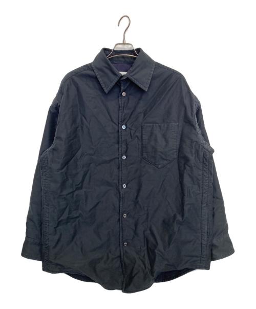 Maison Margiela（メゾンマルジェラ）Maison Margiela (メゾンマルジェラ) Padded Satin Cotton Shirt ブラック サイズ:44の古着・服飾アイテム