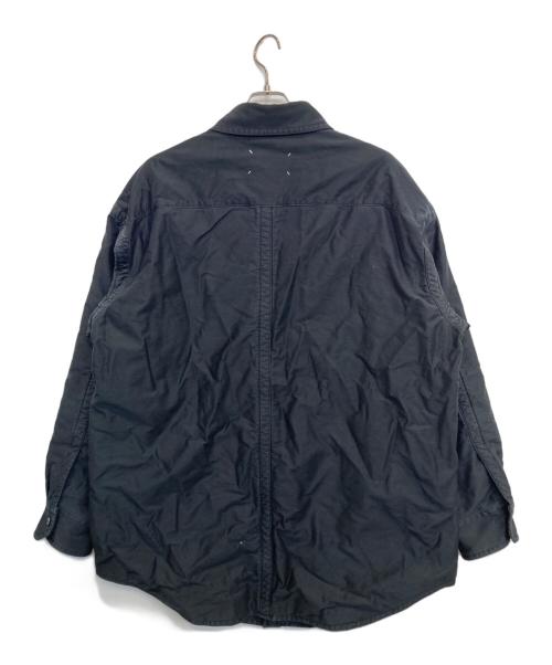 Maison Margiela（メゾンマルジェラ）Maison Margiela (メゾンマルジェラ) Padded Satin Cotton Shirt ブラック サイズ:44の古着・服飾アイテム