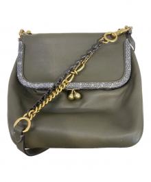COACH（コーチ）の古着「がま口ショルダーバッグ」｜ブラウン