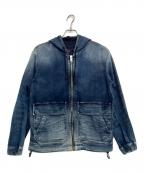 DIESELディーゼル）の古着「デニムジップパーカー」｜インディゴ