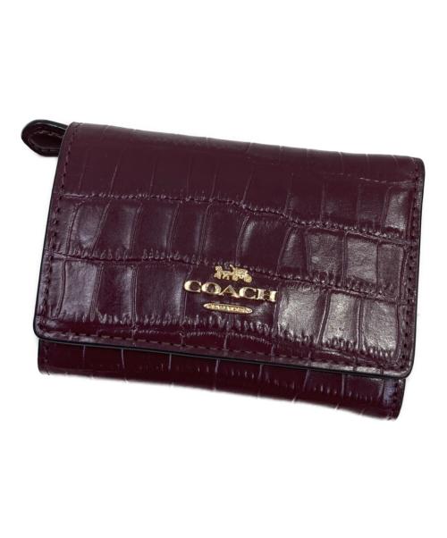 COACH（コーチ）COACH (コーチ) コンパクトウォレット ボルドーの古着・服飾アイテム