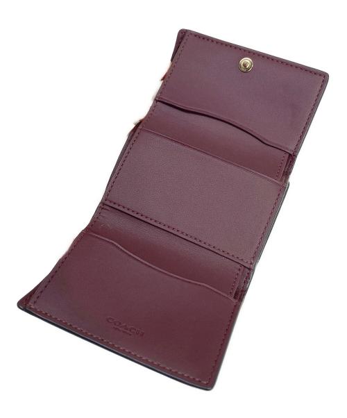 COACH（コーチ）COACH (コーチ) コンパクトウォレット ボルドーの古着・服飾アイテム