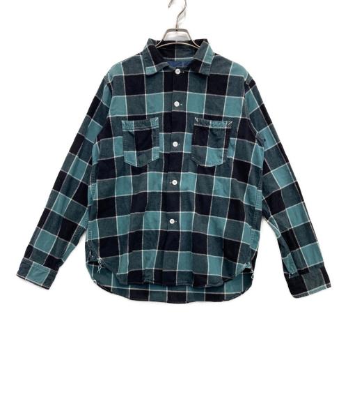 POST O'ALLS（ポストオーバーオールズ）POST O'ALLS (ポストオーバーオールズ) plaid flannel シャツ グリーン×ブラック サイズ:Mの古着・服飾アイテム