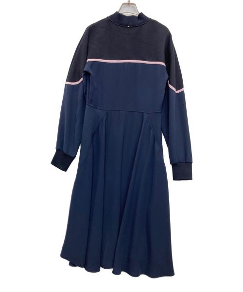 SPORT MAX（スポーツマックス）SPORT MAX (スポーツマックス) ジップアップワンピース ブラック×ネイビー サイズ:44の古着・服飾アイテム