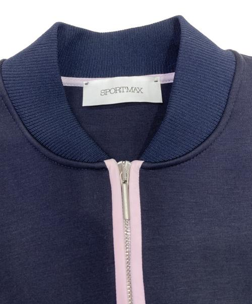 SPORT MAX（スポーツマックス）SPORT MAX (スポーツマックス) ジップアップワンピース ブラック×ネイビー サイズ:44の古着・服飾アイテム