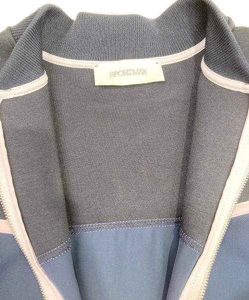SPORT MAX（スポーツマックス）SPORT MAX (スポーツマックス) ジップアップワンピース ブラック×ネイビー サイズ:44の古着・服飾アイテム