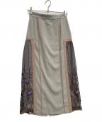 MURRALミューラル）の古着「Framed flower long skirt」｜ベージュ
