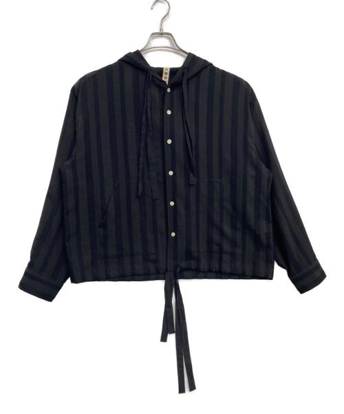kooi（コーイ）kooi (コーイ) シャツパーカー ブラック サイズ:1の古着・服飾アイテム