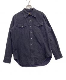 Needles（ニードルズ）の古着「Western Shirt - 8oz Denim / Paisley Jq.」｜ネイビー