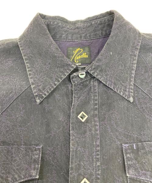 Needles（ニードルズ）Needles (ニードルズ) Western Shirt - 8oz Denim / Paisley Jq. ネイビー サイズ:Sの古着・服飾アイテム