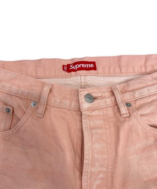 SUPREME（シュプリーム）Supreme (シュプリーム) Distressed Loose Fit Selvedge Jean ピンク サイズ:86cm (W34)の古着・服飾アイテム