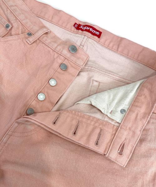 SUPREME（シュプリーム）Supreme (シュプリーム) Distressed Loose Fit Selvedge Jean ピンク サイズ:86cm (W34)の古着・服飾アイテム