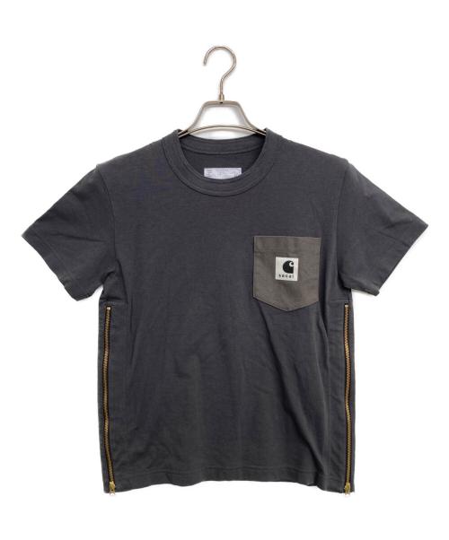 sacai（サカイ）sacai (サカイ) CARHARTT WIP (カーハート ワーク イン プログレス) Tシャツ グレーの古着・服飾アイテム